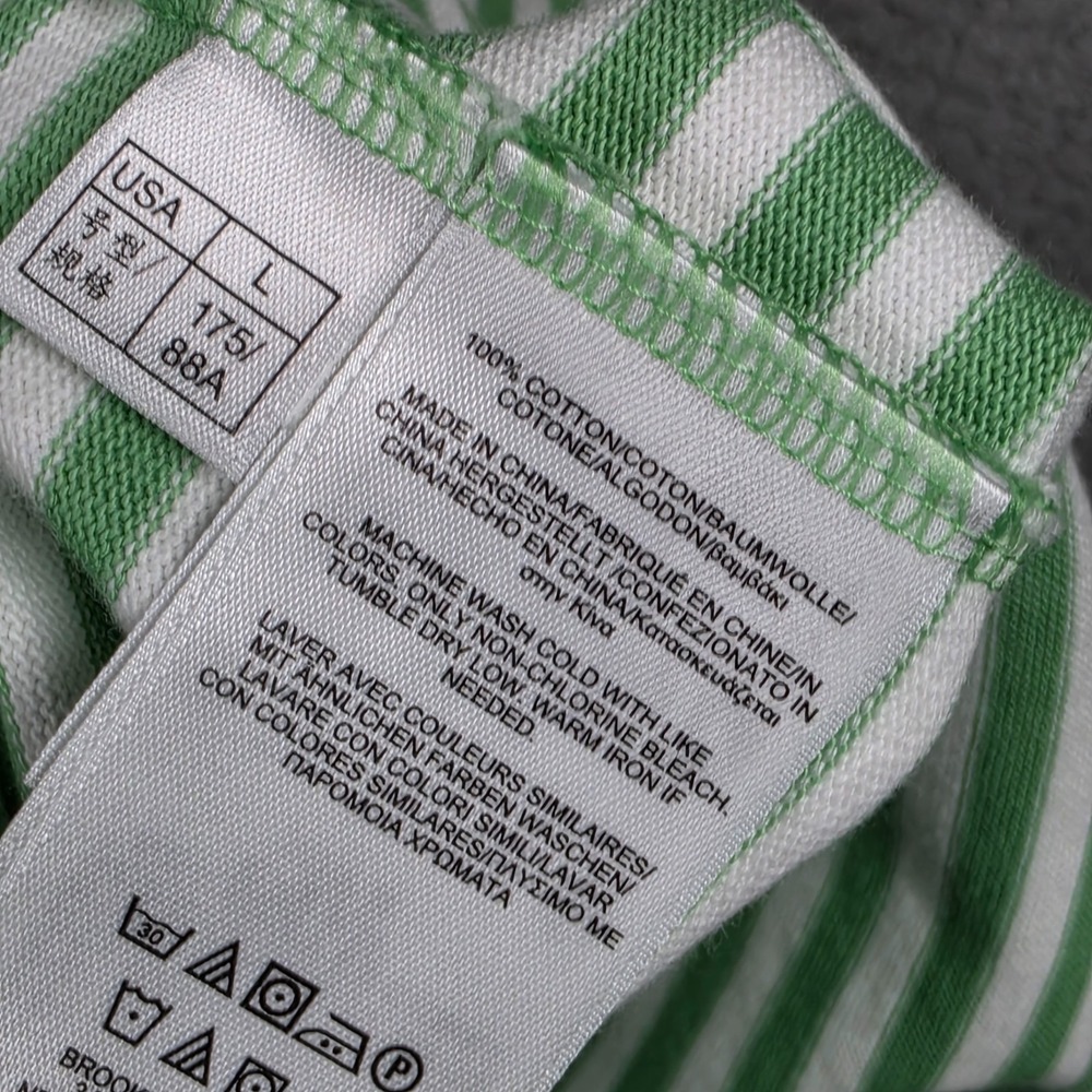Brooks Brothers Shirt Dress Womens Medium 3/4 Sleeve Green White Boat Neck 3/4 - Picture 10 of 11
